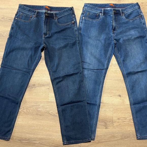 🔥 LOT OF 2 🔥 Tommy Bahama Men's 34x30 Jeans - Mid & Dark Wash Straight Leg - Picture 1 of 10